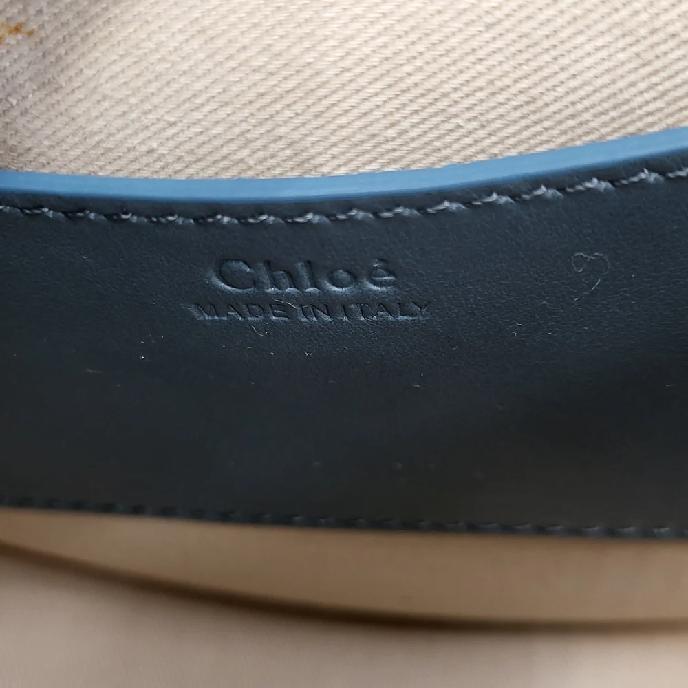 CHLOE Calfskin Small Tess Bag in Faded Blue, Authentic w/ COA. - Picture 12 of 16